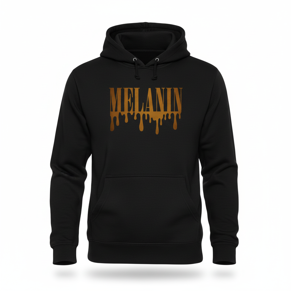 MELANIN Black Hoodie Front View