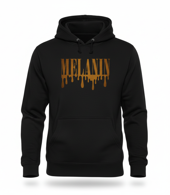 MELANIN Black Hoodie Front View