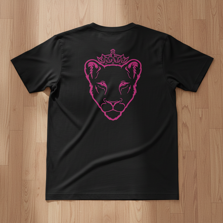 Eminence Purple Lioness Black T-Shirt Back