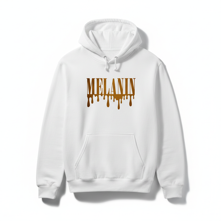 MELANIN White Hoodie Front View
