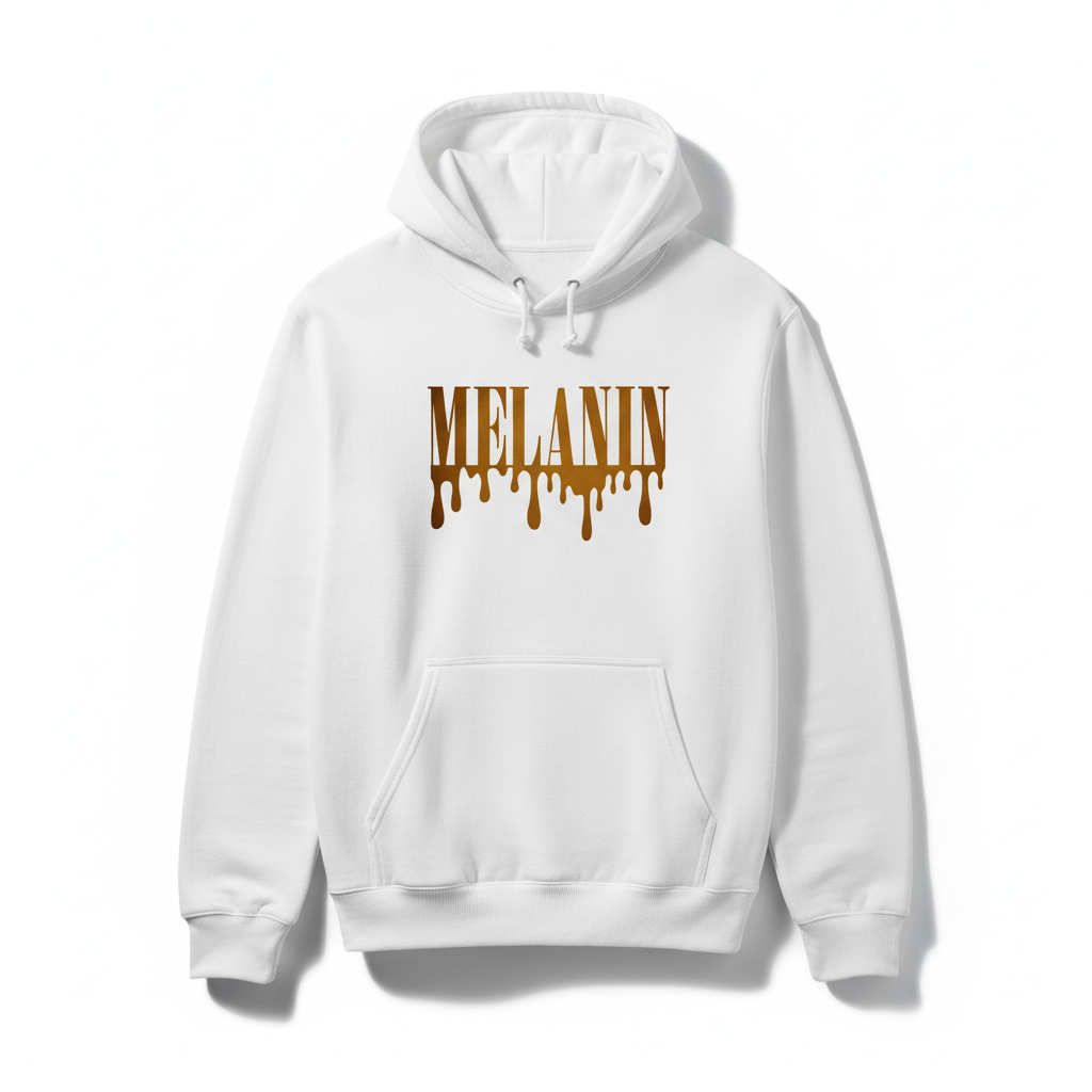 MELANIN White Hoodie Front View