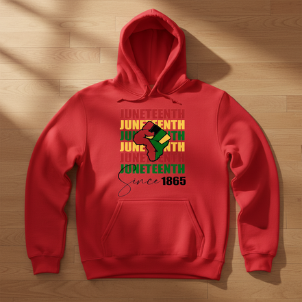 Juneteenth Since 1865 Red Hoodie