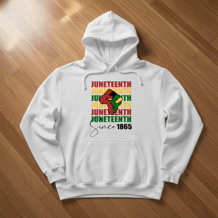 Juneteenth Since 1865 White Hoodie