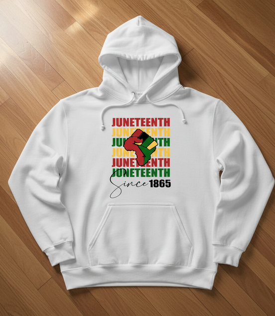 Juneteenth Since 1865 White Hoodie