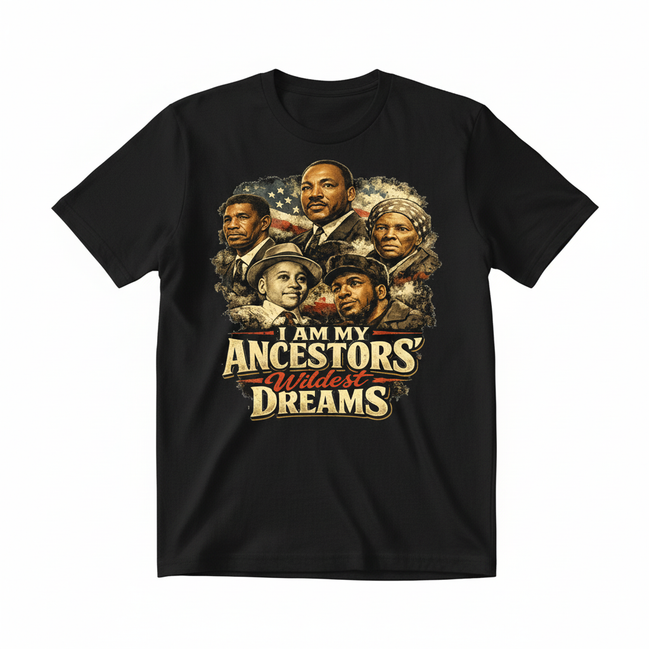 I Am My Ancestors' Wildest Dreams Black T-Shirt