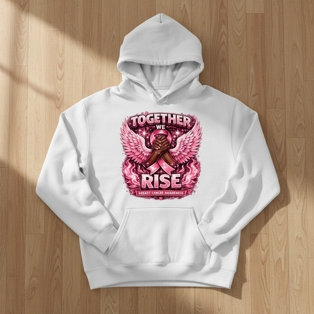 Together We Rise White Hoodie